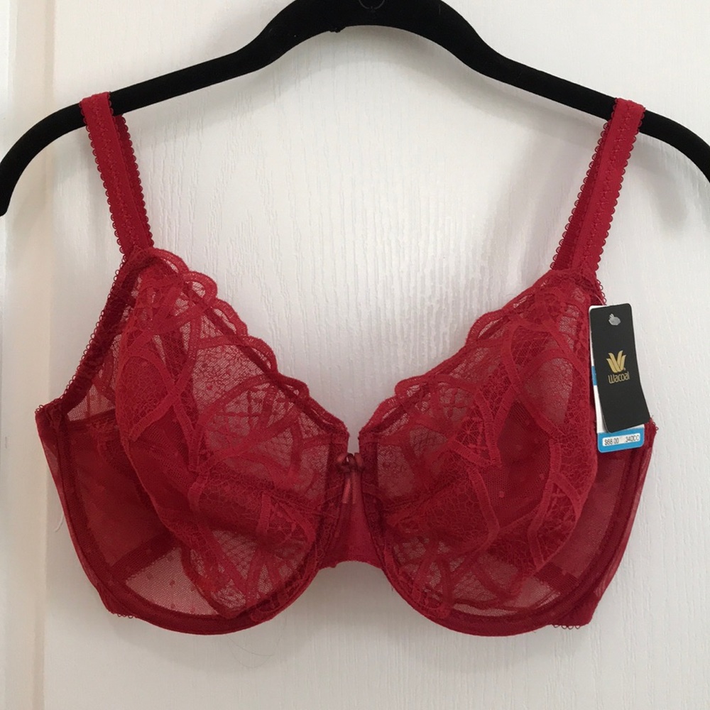 Red Wacoal bra, size 34DDD - NWT